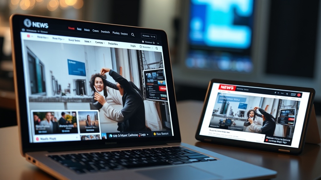 a picture depicting online native ads on news websites